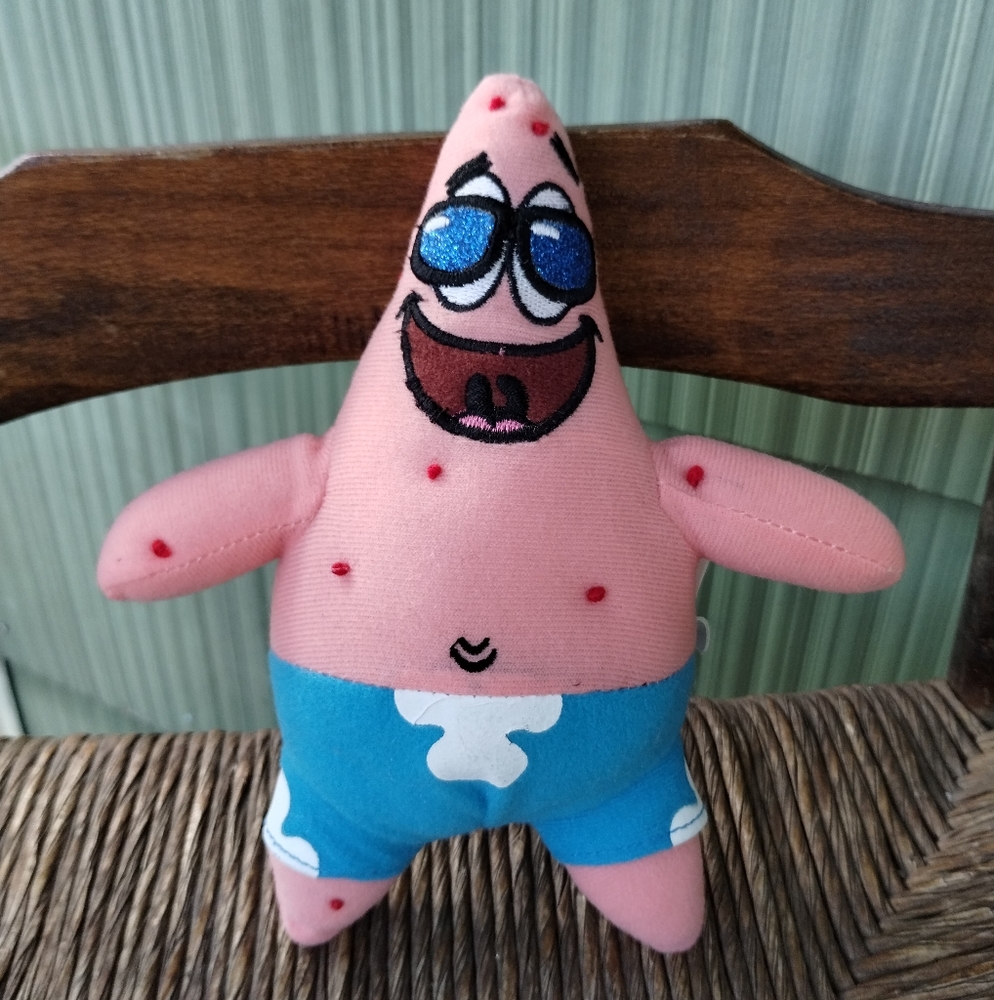 ÷SpongeBob SquarePants Patrick Star Plush with blue Swimtrunks &Glasses 7.5” - Picture 2 of 13